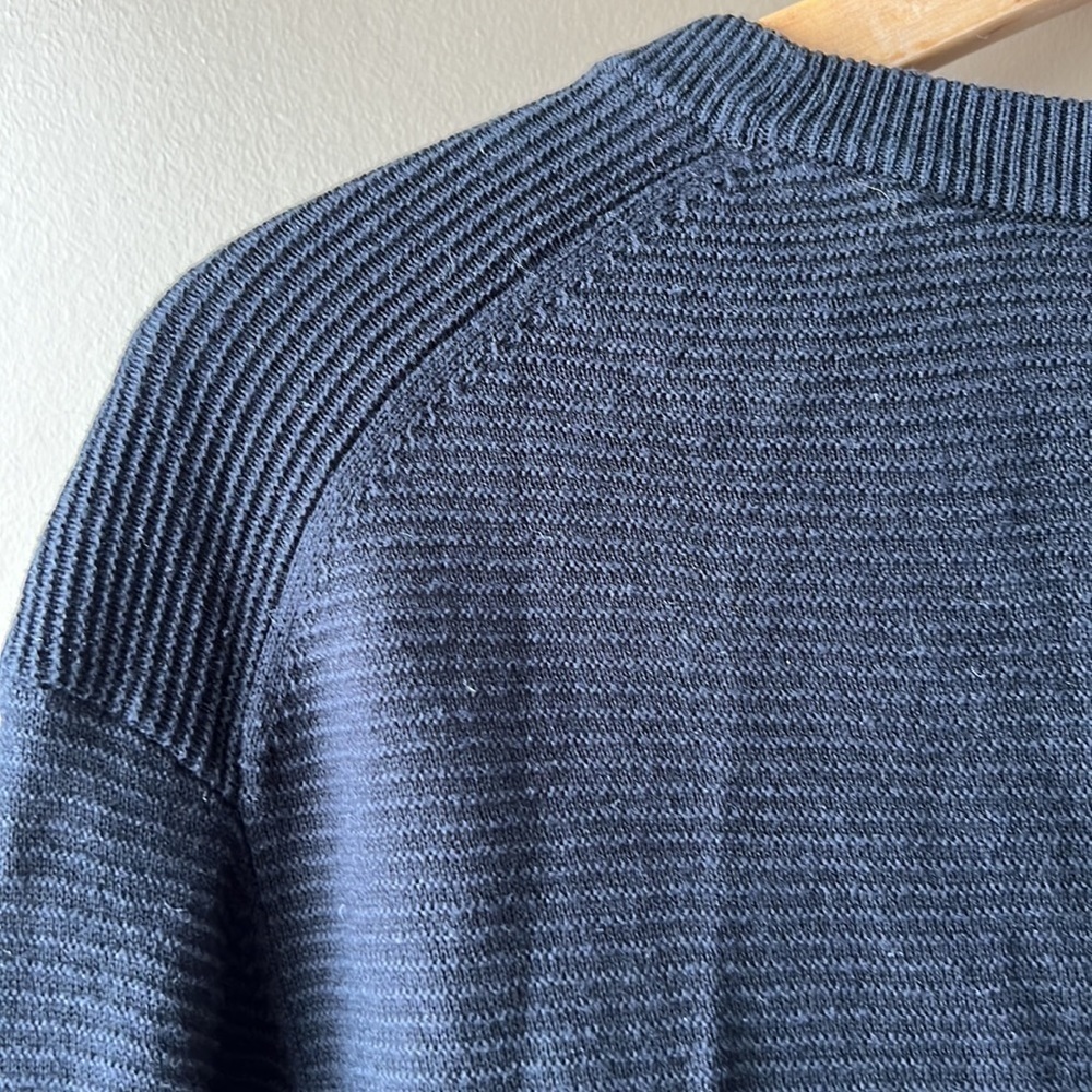 Bench Black Cotton Ribbed Sweater Size Medium